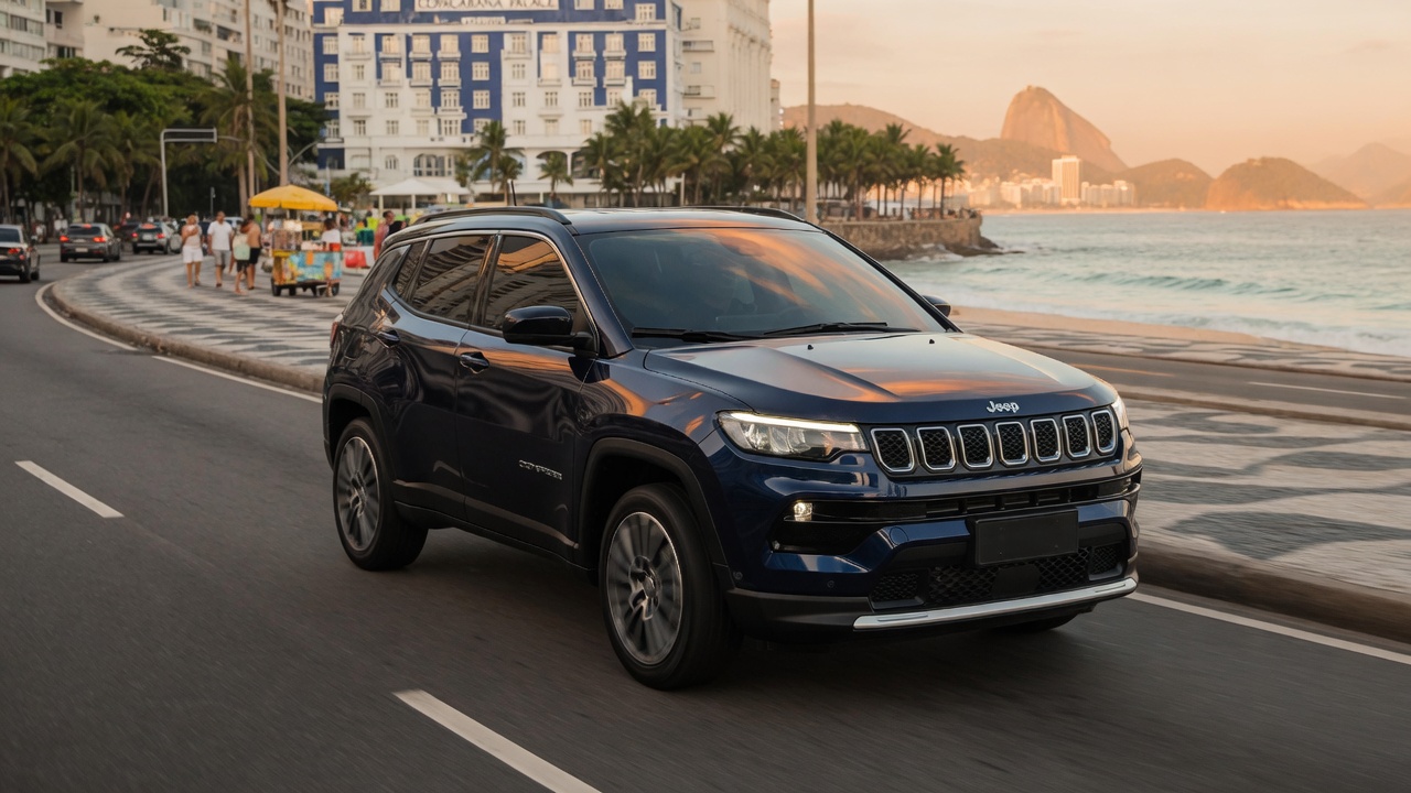 Jeep Compass 4x4 da frota PaxCar em Copacabana