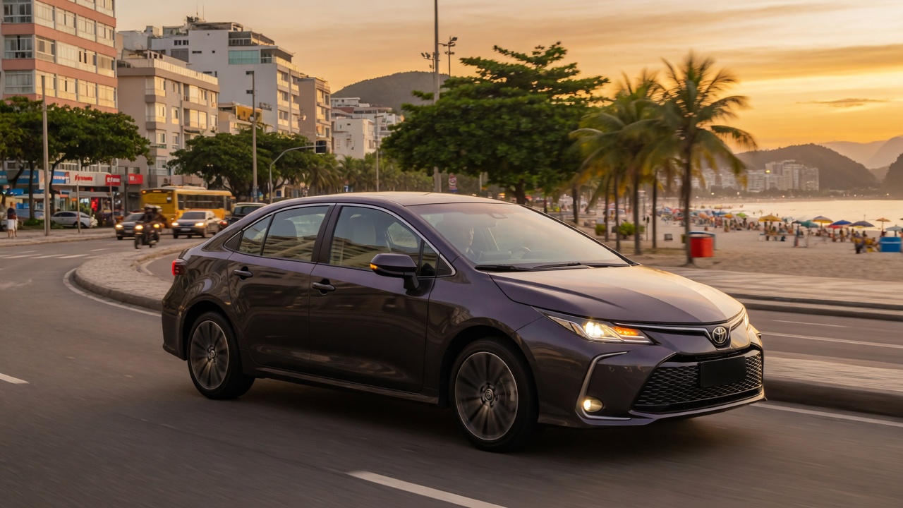 Toyota Corolla da frota PaxCar em Ipanema